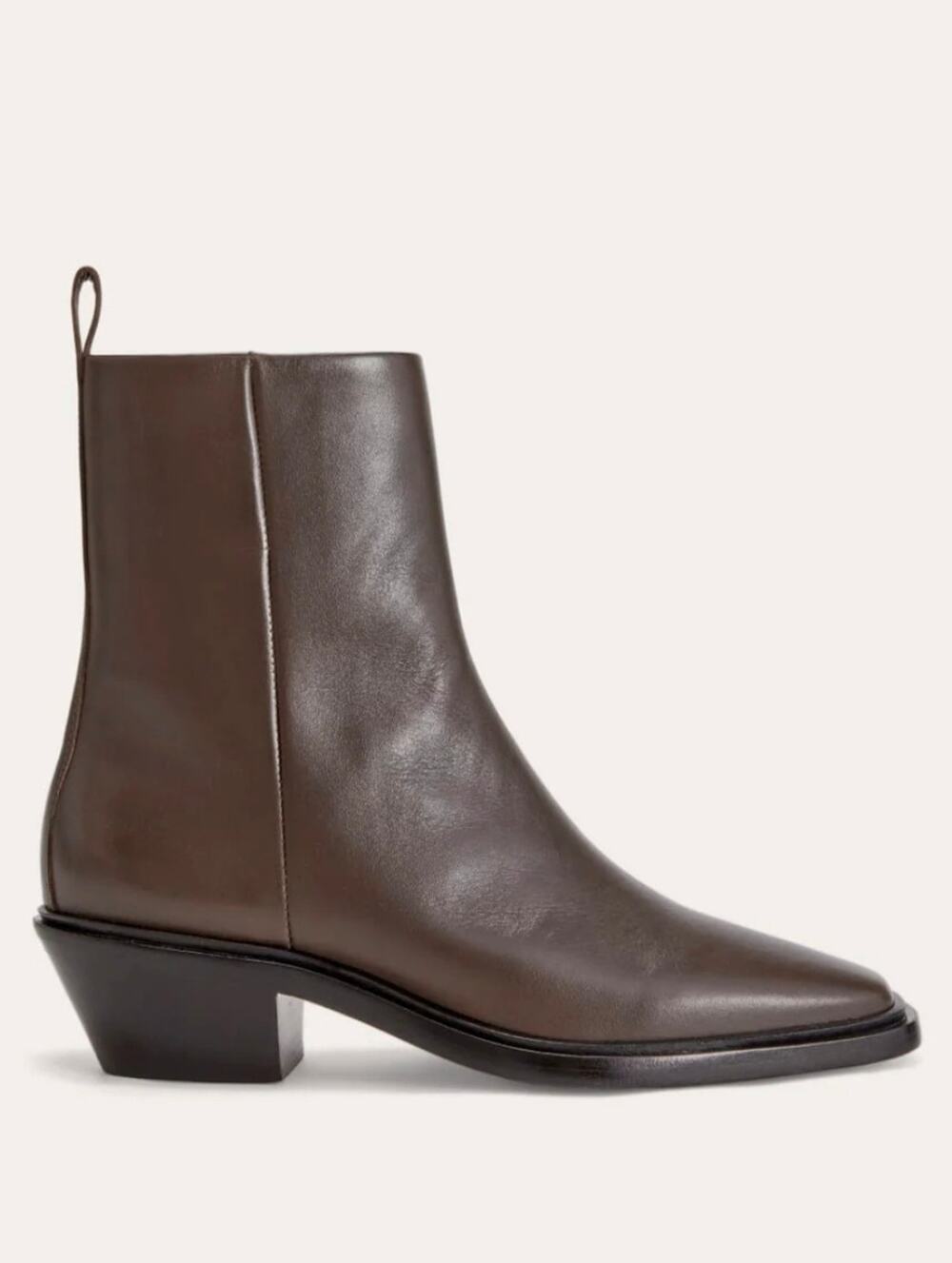 Everlane The Havana Deep Brown Leather Pointed Toe Ankle Booties Heel 6.5